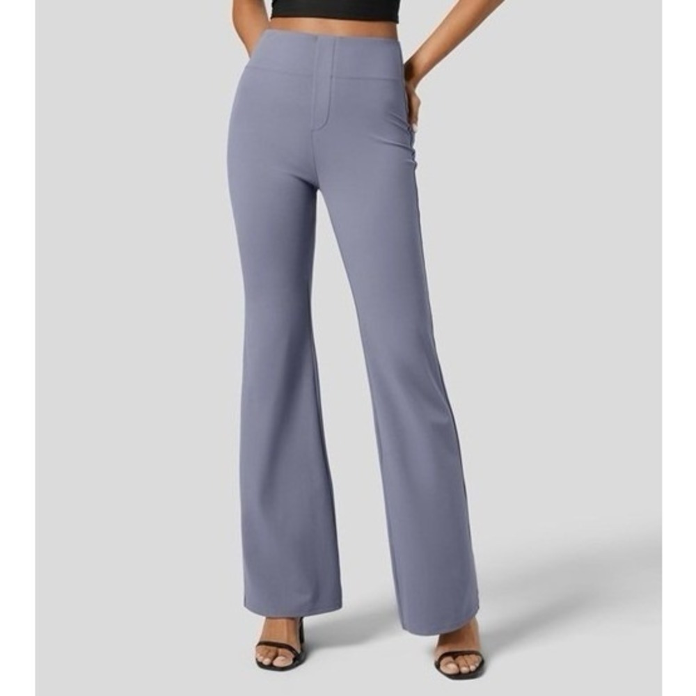 Halara Elevated Athleisure Flare Yoga Pants Purple High Waisted Casual Medium